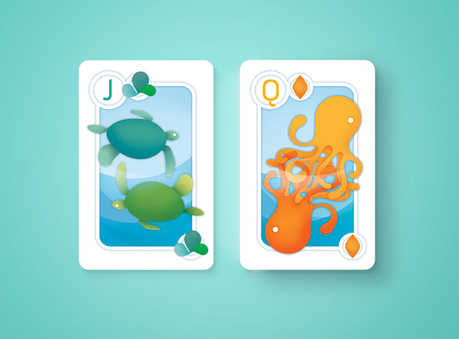 Splash Jack Floating Playing Cards